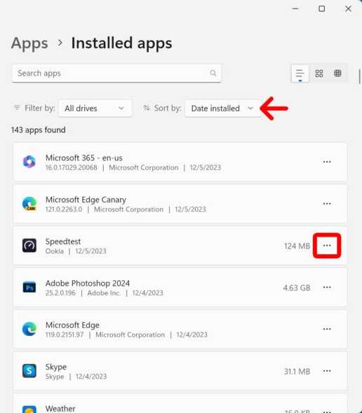 How to uninstall apps on window 11