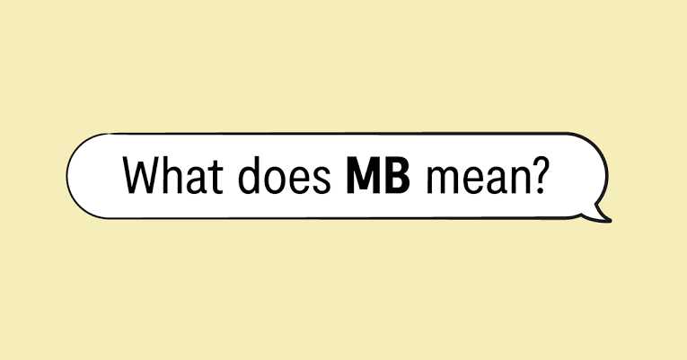 What does MB mean in Text
