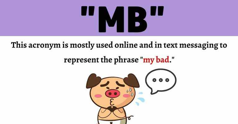 What does MB mean in Text