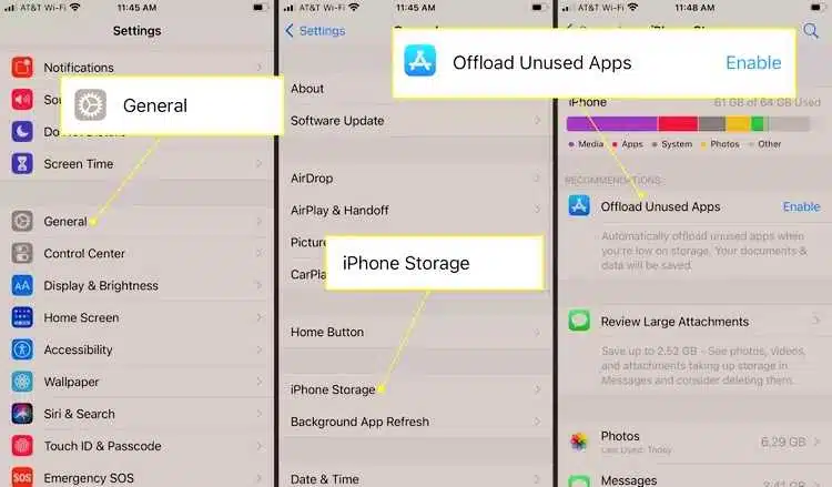 How to turn off offload unused apps: Freeing Up Space Automatically 4 iMarkup 20240609 225517